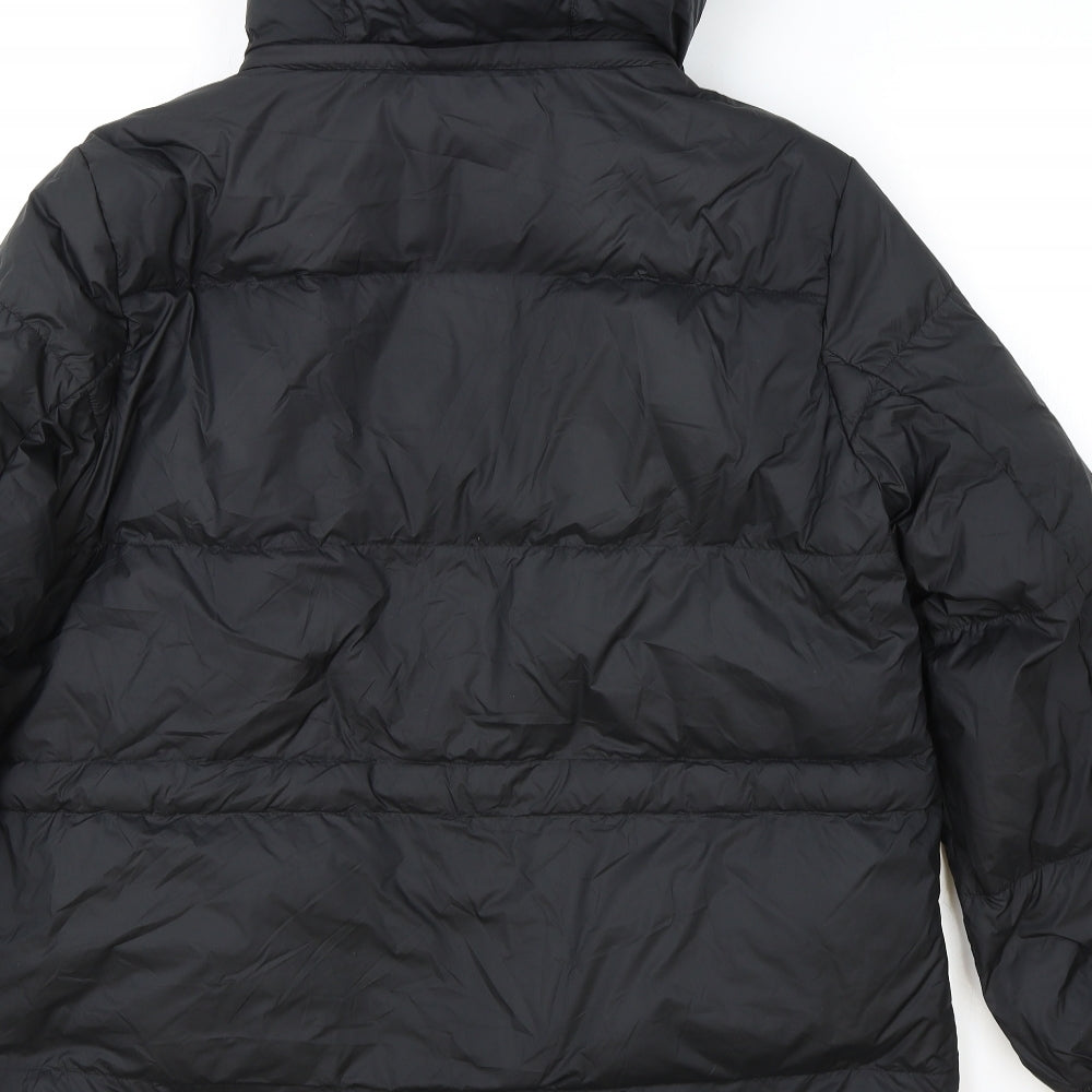 Marks and Spencer Womens Black Puffer Jacket Coat Size 14 Zip