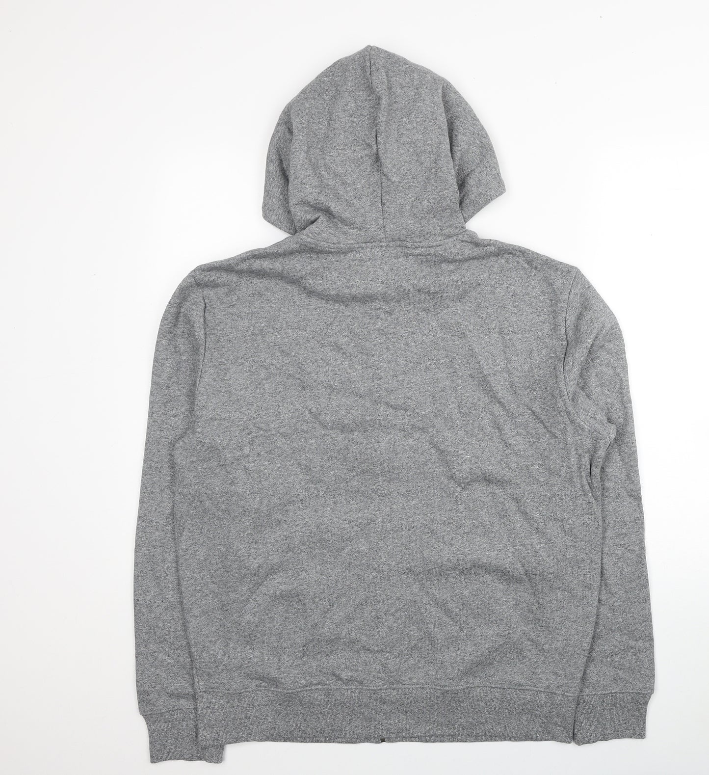 Marks and Spencer Mens Grey Cotton Full Zip Hoodie Size M