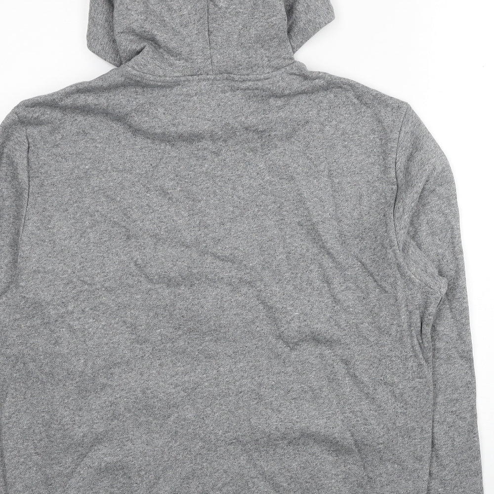Marks and Spencer Mens Grey Cotton Full Zip Hoodie Size M