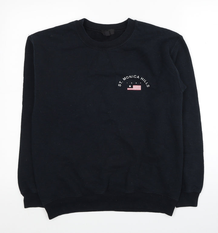 Topshop Womens Black Polyester Pullover Sweatshirt Size S Pullover - St. Monica Hills