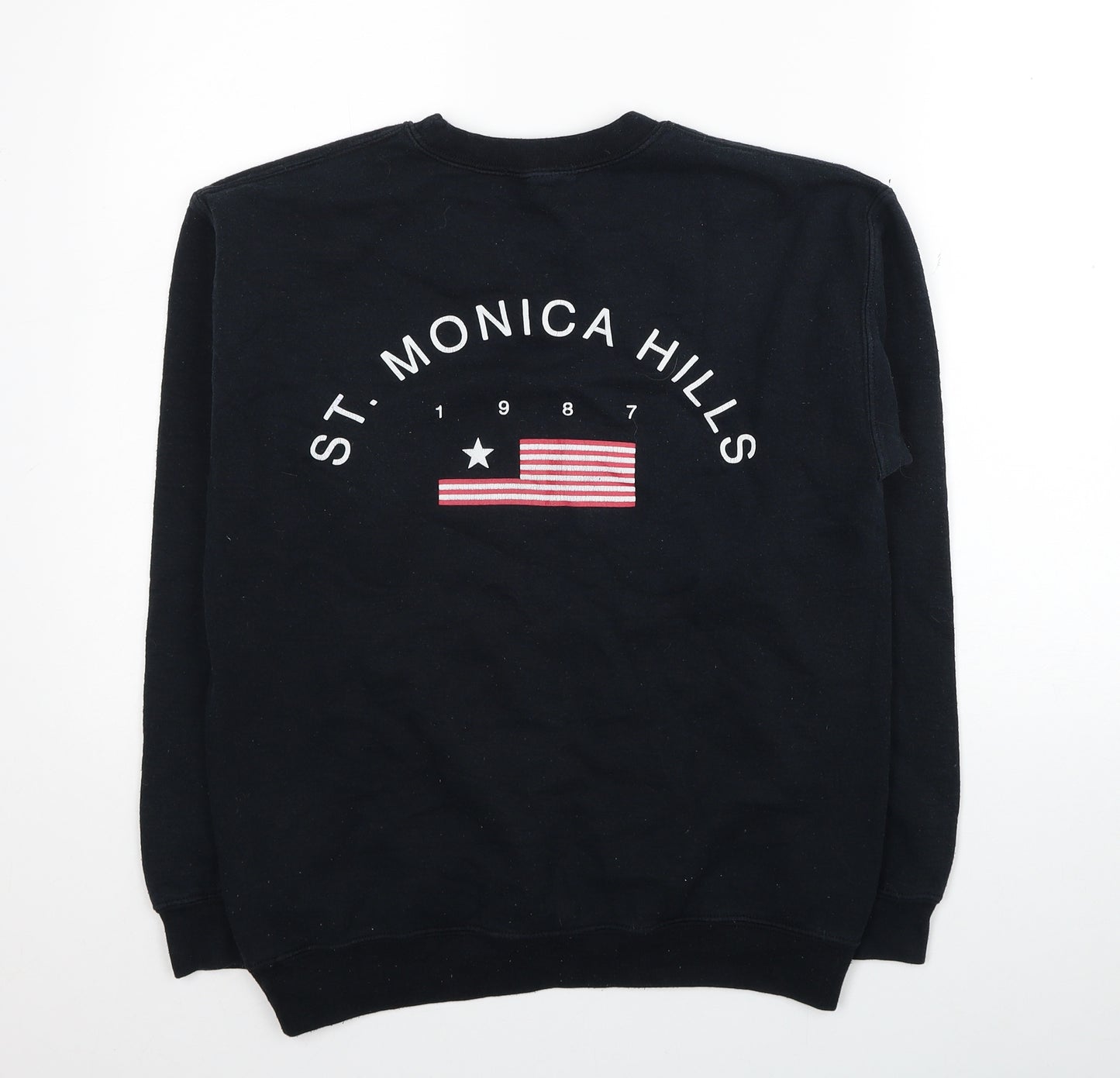 Topshop Womens Black Polyester Pullover Sweatshirt Size S Pullover - St. Monica Hills