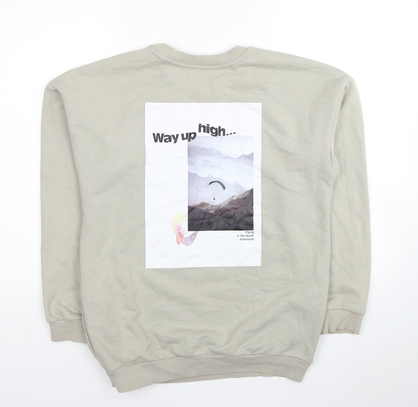 adidas Womens Green Cotton Pullover Sweatshirt Size 8 Pullover - Way Up High