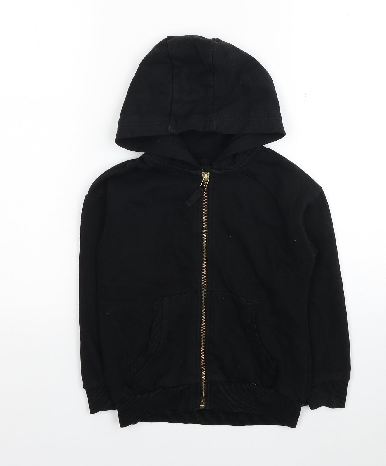 NEXT Boys Black Cotton Full Zip Hoodie Size 5 Years Zip