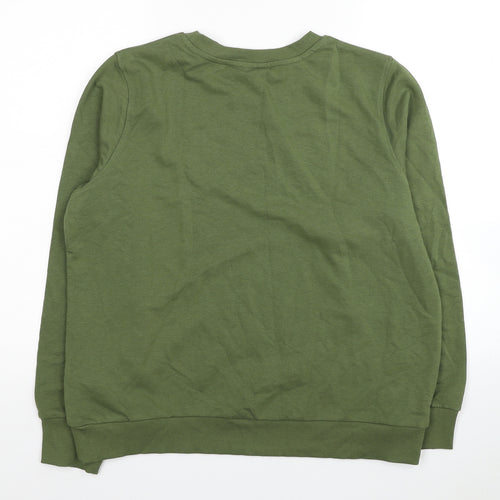 Marks and Spencer Womens Green Cotton Pullover Sweatshirt Size 16 Pullover