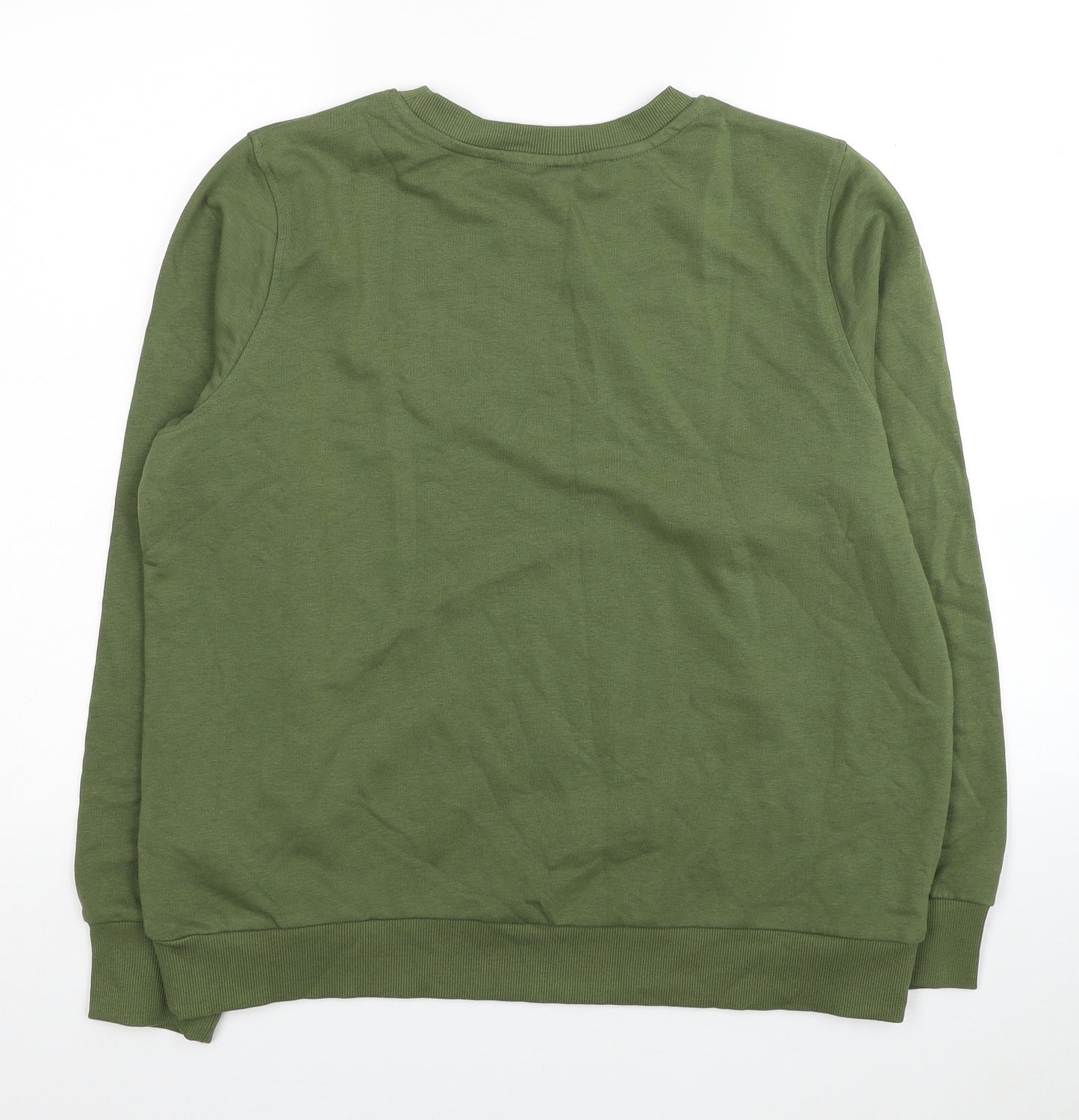 Marks and Spencer Womens Green Cotton Pullover Sweatshirt Size 16 Pullover