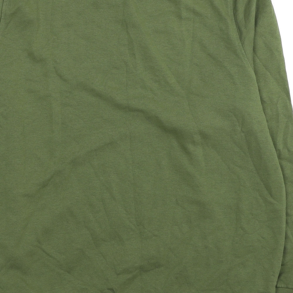 Marks and Spencer Womens Green Cotton Pullover Sweatshirt Size 16 Pullover