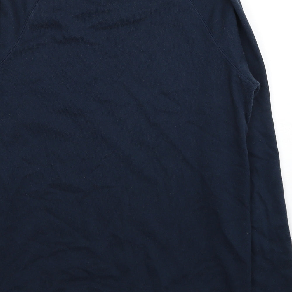 Jack Wills Womens Blue Cotton Pullover Sweatshirt Size 10 Pullover