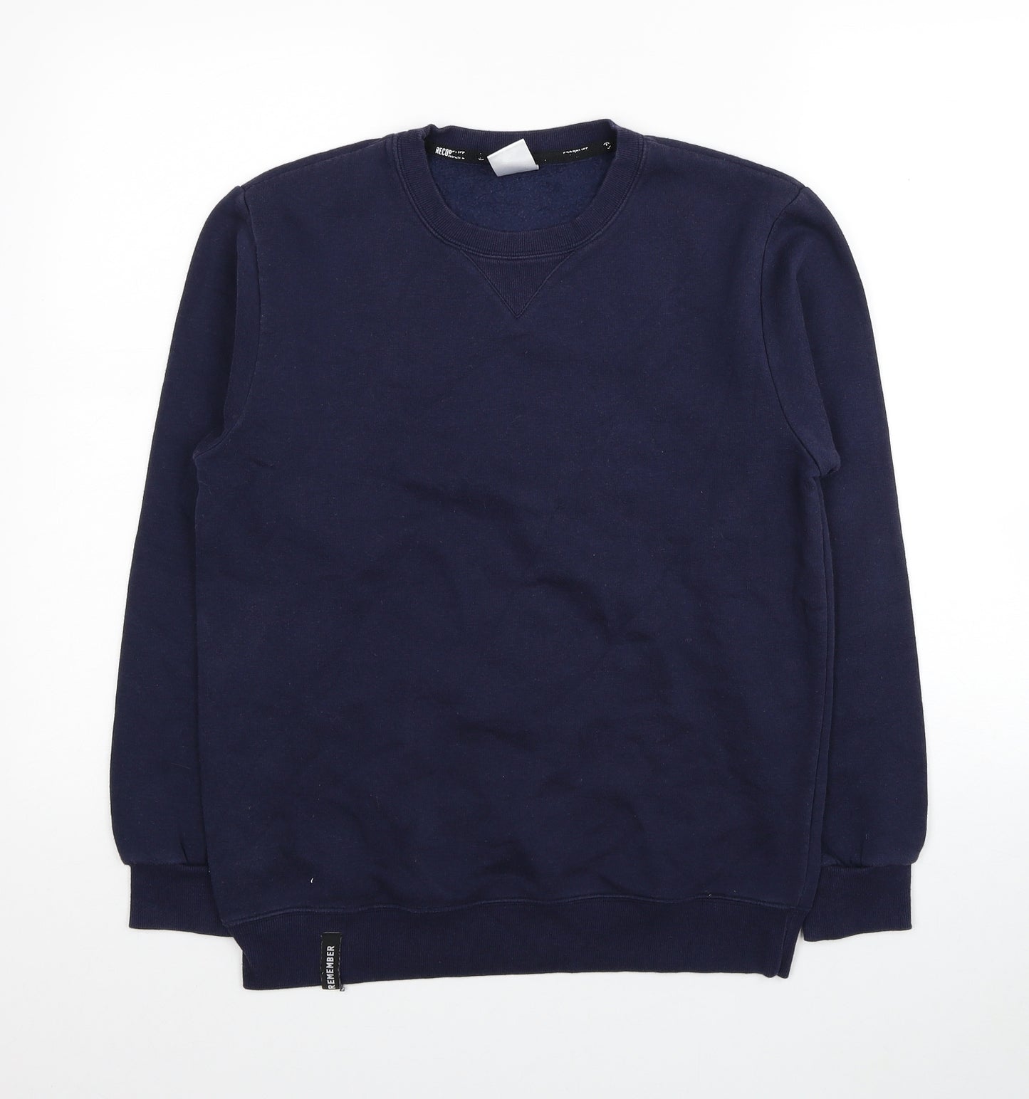 Record Mens Blue Polyester Pullover Sweatshirt Size S - Remember