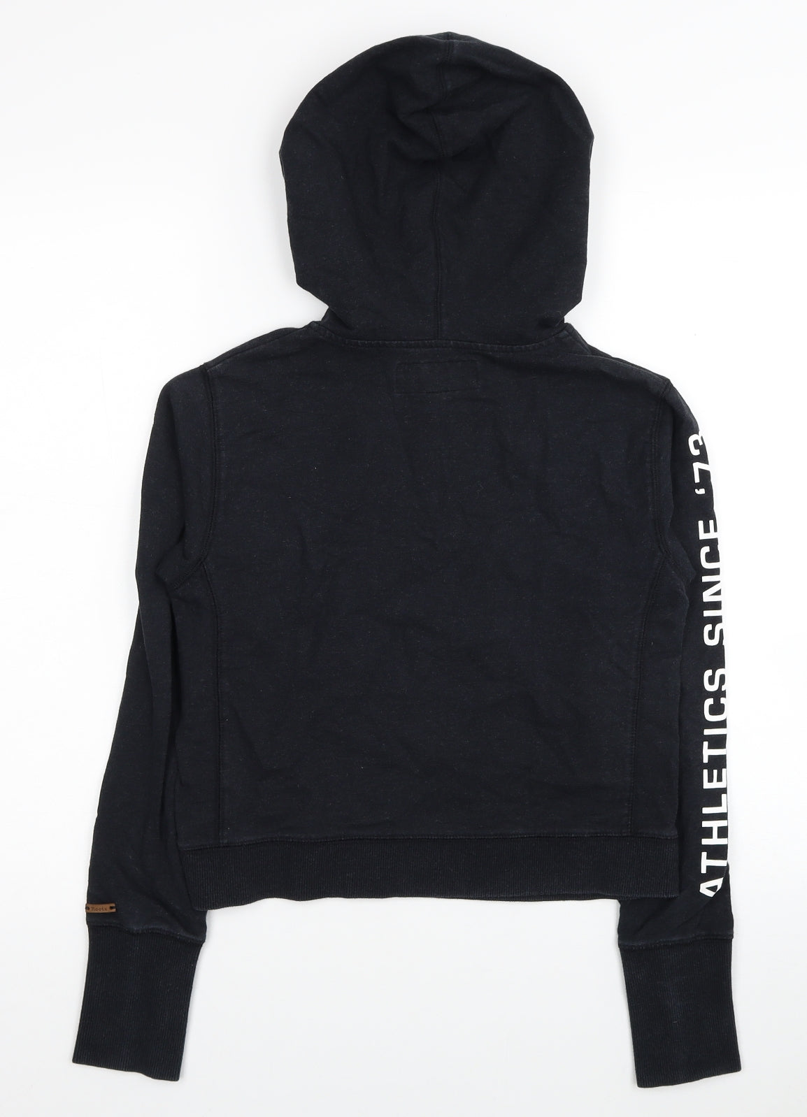 Roots Womens Black Cotton Pullover Hoodie Size XS Pullover