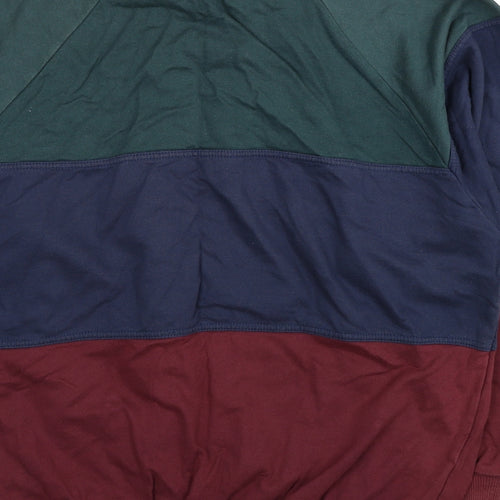 Marks and Spencer Mens Multicoloured Striped Cotton Pullover Sweatshirt Size L