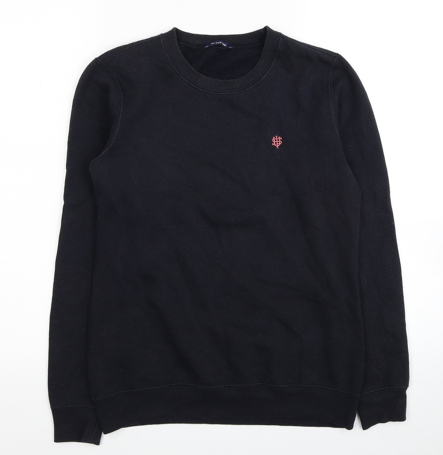 Uni Style Image Womens Black Cotton Pullover Sweatshirt Size 10 Pullover