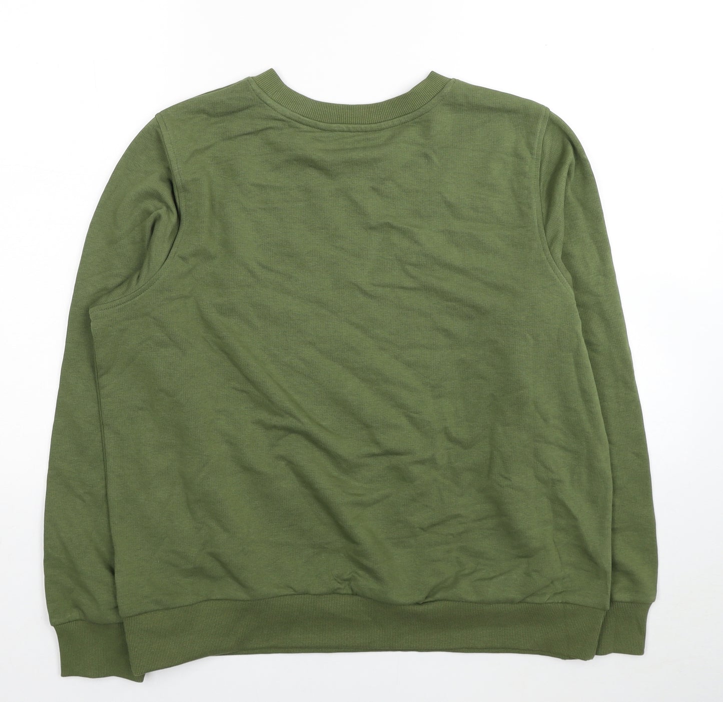 Marks and Spencer Womens Green Cotton Pullover Sweatshirt Size 16 Pullover