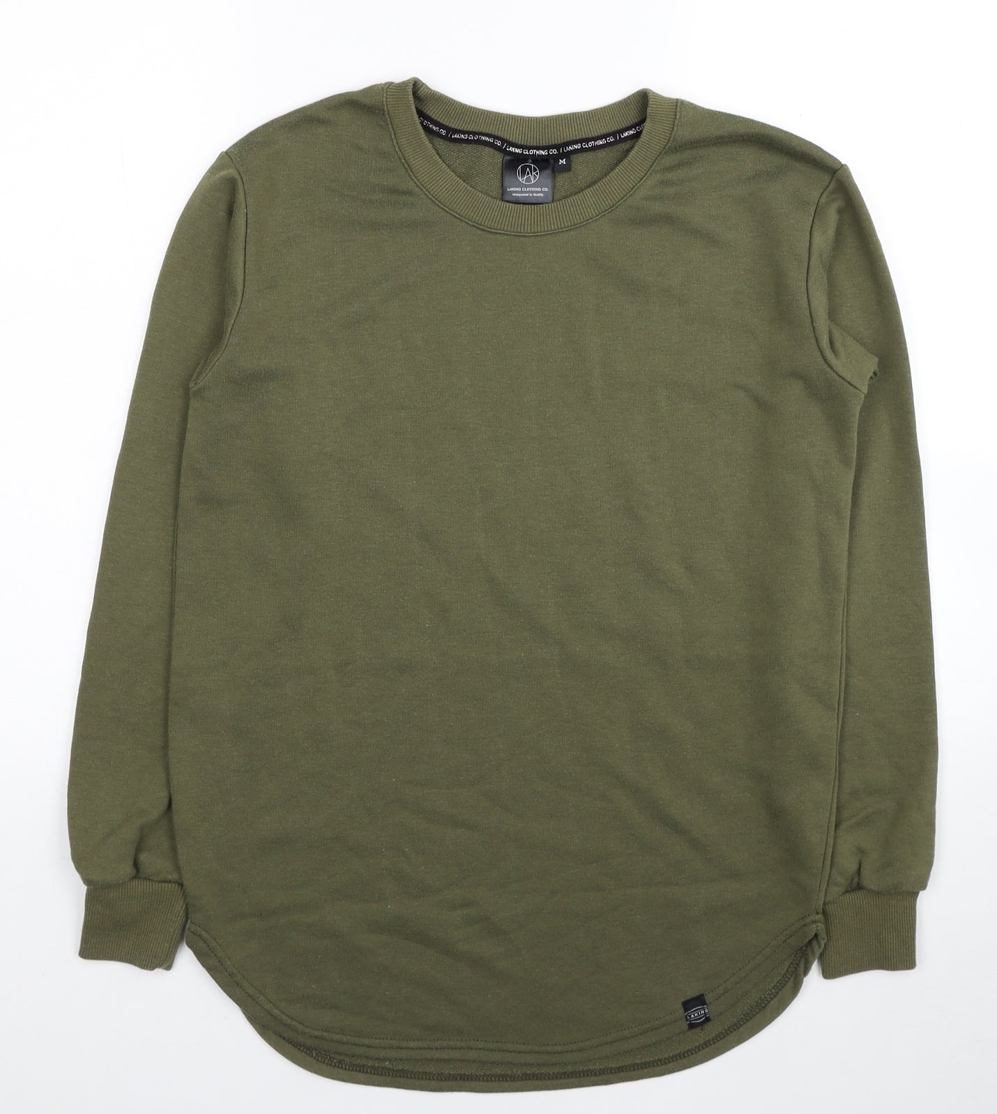 Laking Clothing Mens Green Polyester Pullover Sweatshirt Size M