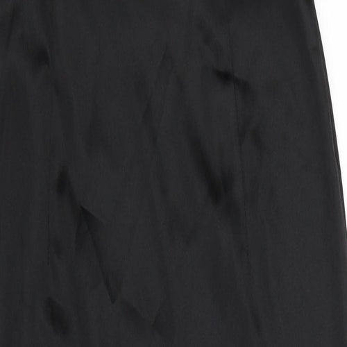 Zara Womens Black Polyester Slip Dress Size XS Sweetheart Zip