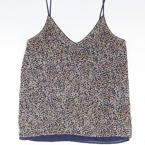 Zara Womens Multicoloured Geometric Polyester Camisole Tank Size S V-Neck