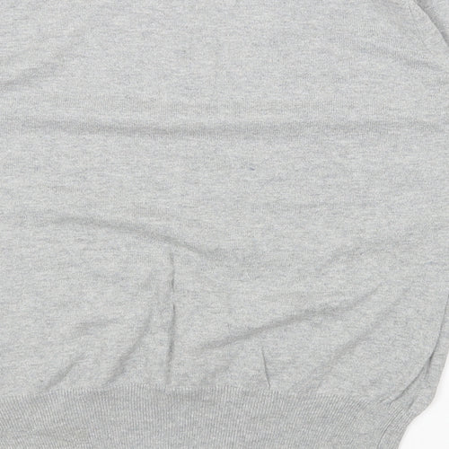 NEXT Womens Grey Cotton Basic T-Shirt Size 12 Round Neck - Love