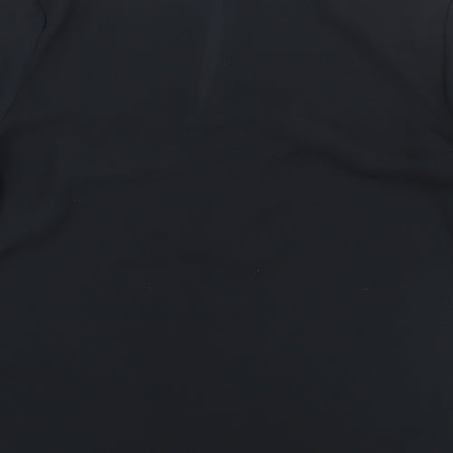 Marks and Spencer Womens Black Polyester Basic Blouse Size 6 Round Neck