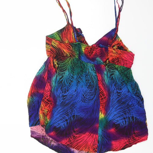 George Womens Multicoloured Geometric Viscose Camisole Tank Size 18 Scoop Neck
