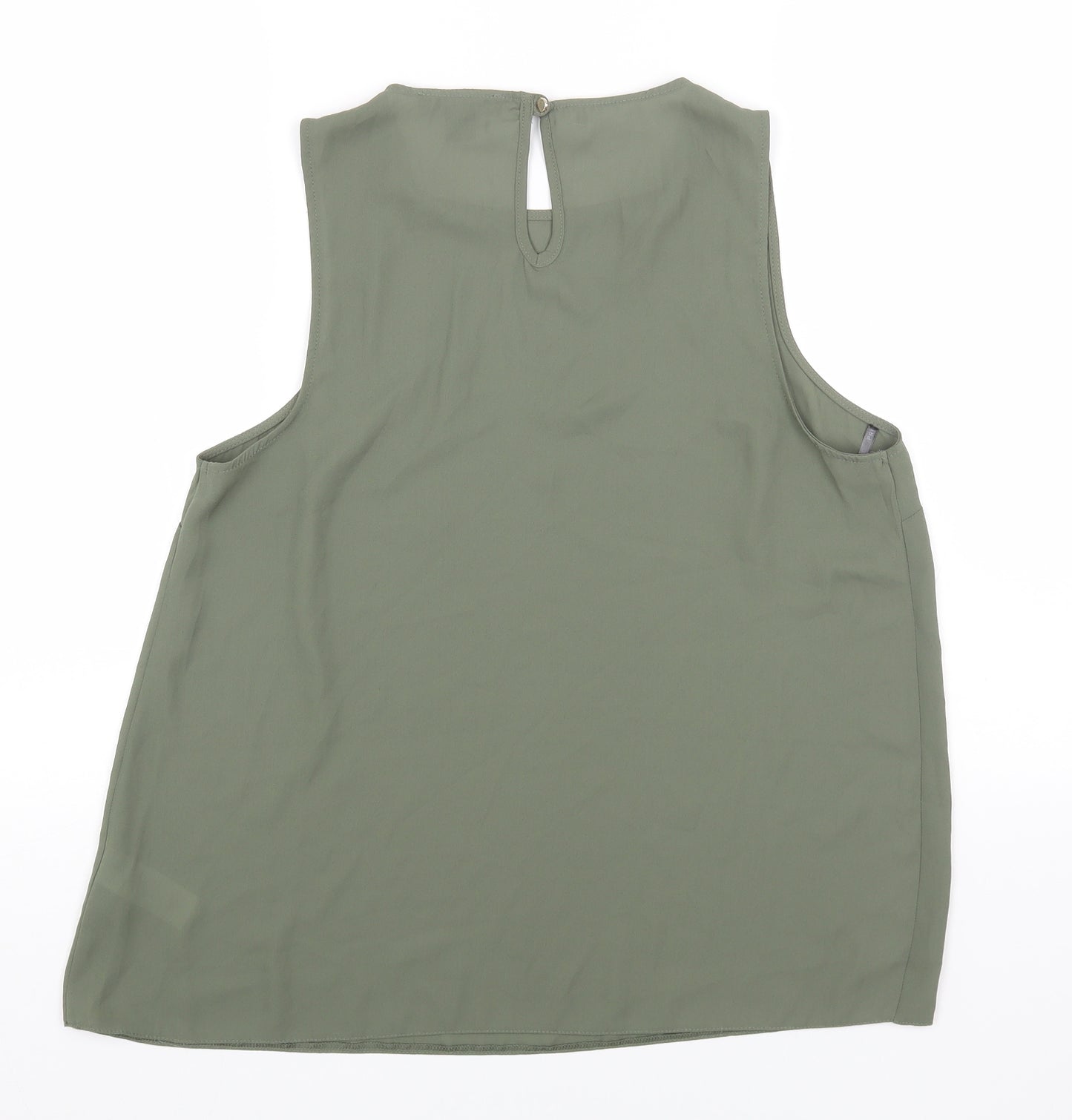 Primark Womens Green Polyester Basic Blouse Size 14 Round Neck