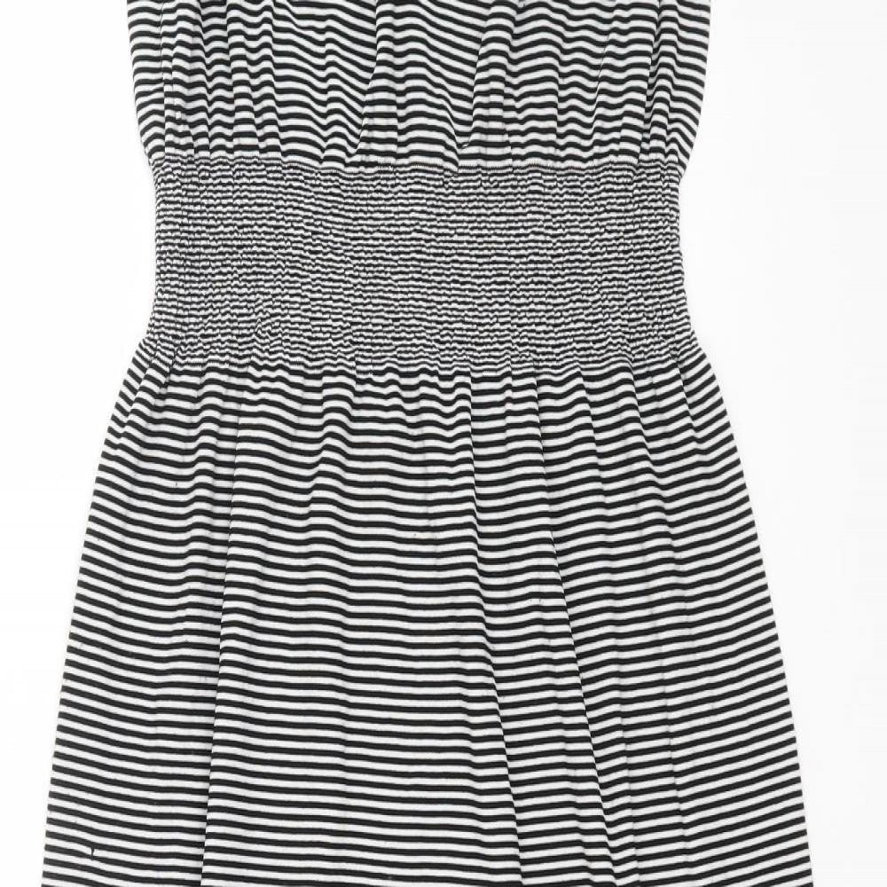 Primark Womens Multicoloured Striped Polyester Maxi Size 12 Off the Shoulder Pullover