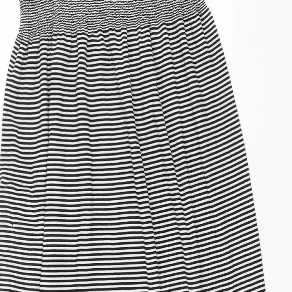 Primark Womens Multicoloured Striped Polyester Maxi Size 12 Off the Shoulder Pullover