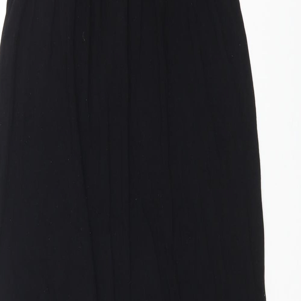 New Look Womens Black Viscose Maxi Size 12 Scoop Neck Pullover