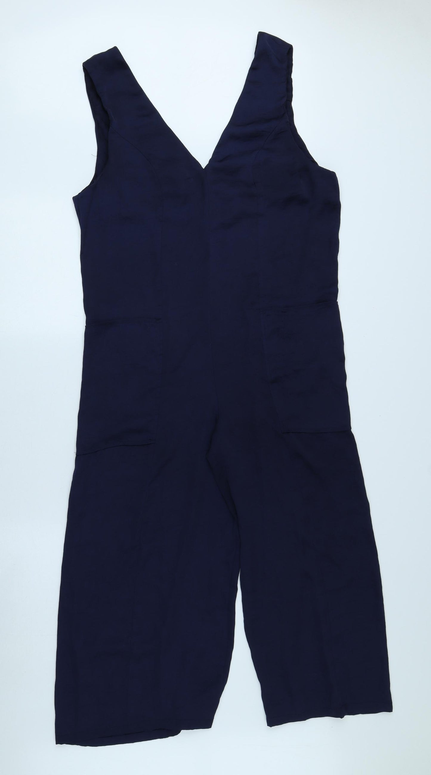 ASOS Womens Blue Polyester Jumpsuit One-Piece Size 10 L21 in Pullover