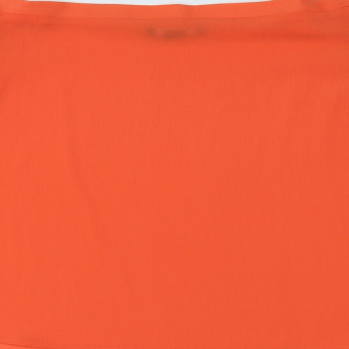New Look Womens Orange Polyester Basic Blouse Size 14 Off the Shoulder