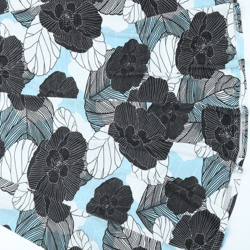 Julipa Womens Black Floral Polyester Flare Skirt Size 18