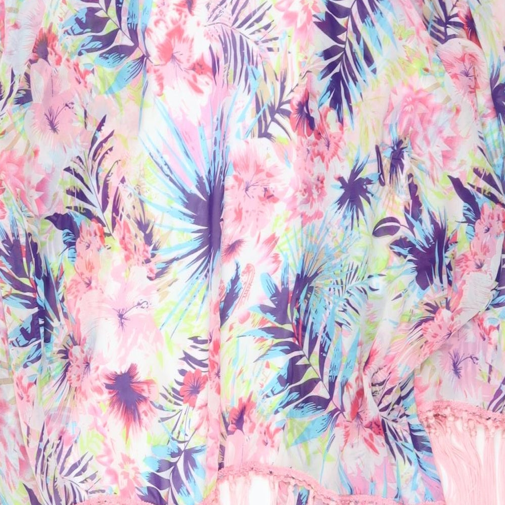 Urban Mist Womens Multicoloured Floral Polyester Cover Up Size L