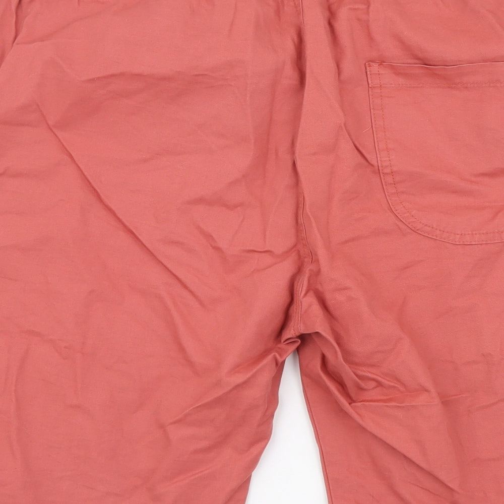 Wood Soon Mens Red Cotton Chino Shorts Size XL L9 in Regular Drawstring