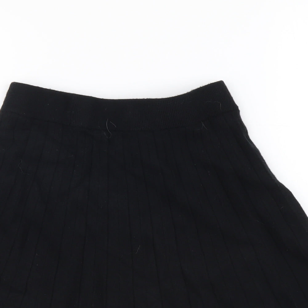 Primark Womens Black Acrylic A-Line Skirt Size XS