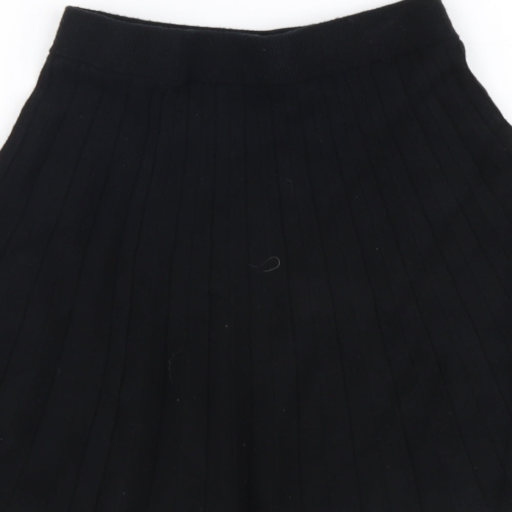 Primark Womens Black Acrylic A-Line Skirt Size XS