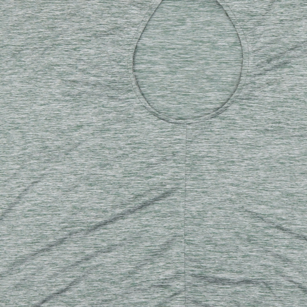 F&F Womens Green Polyester Basic T-Shirt Size 22 Round Neck Pullover