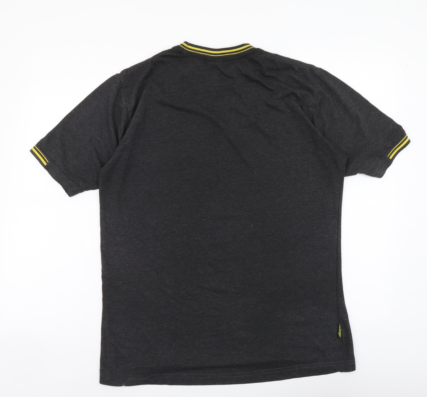 Slazenger Mens Grey Cotton T-Shirt Size S Round Neck