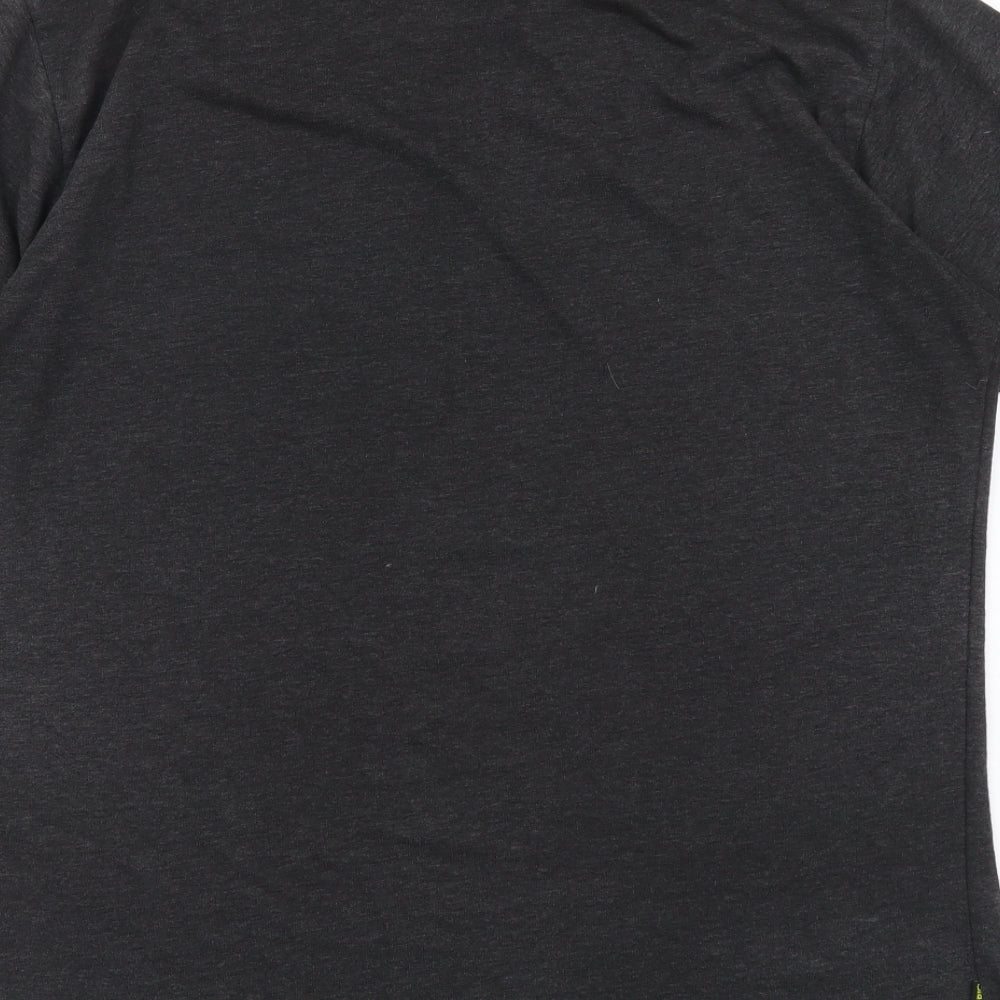 Slazenger Mens Grey Cotton T-Shirt Size S Round Neck