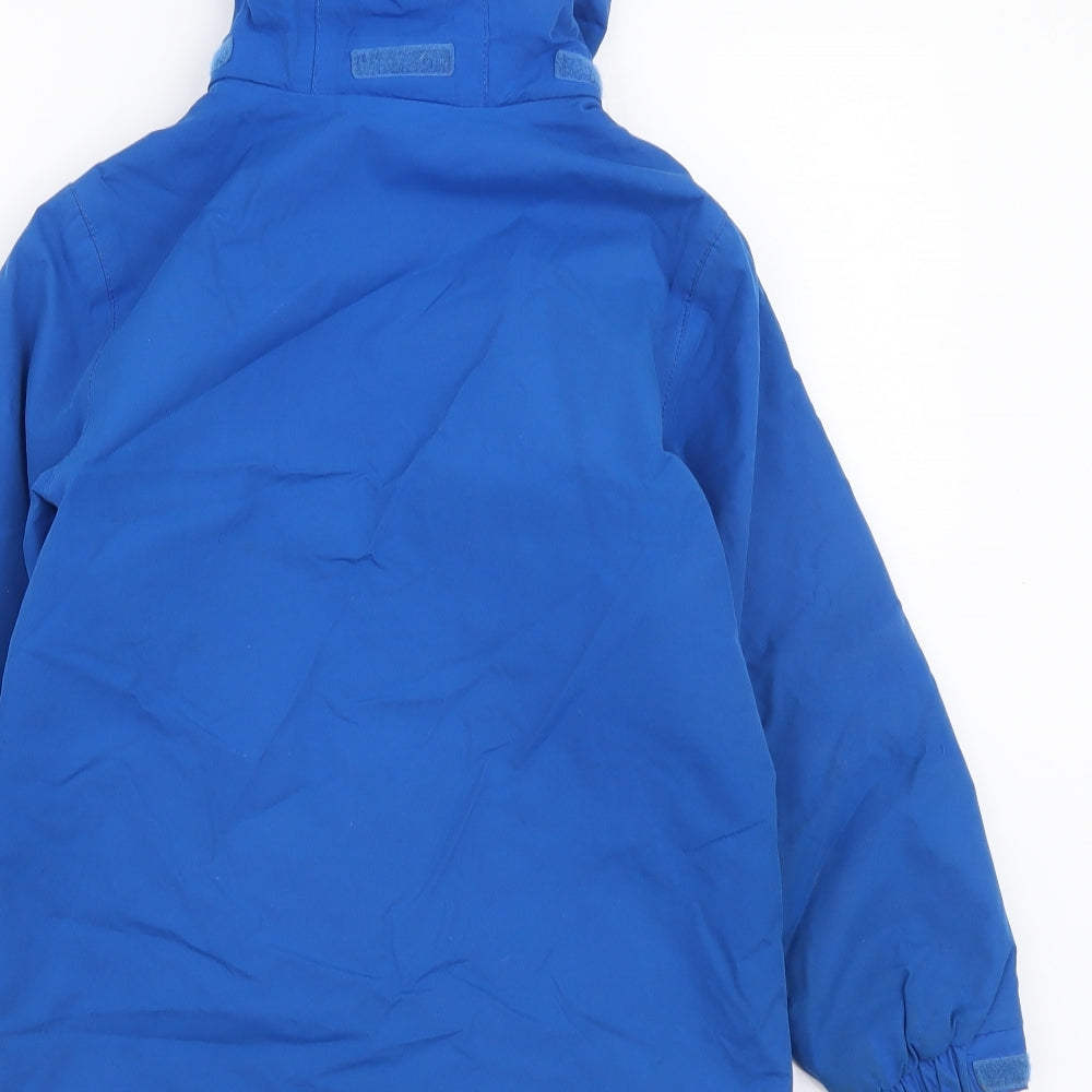 Regatta Boys Blue Rain Coat Coat Size 5-6 Years Zip