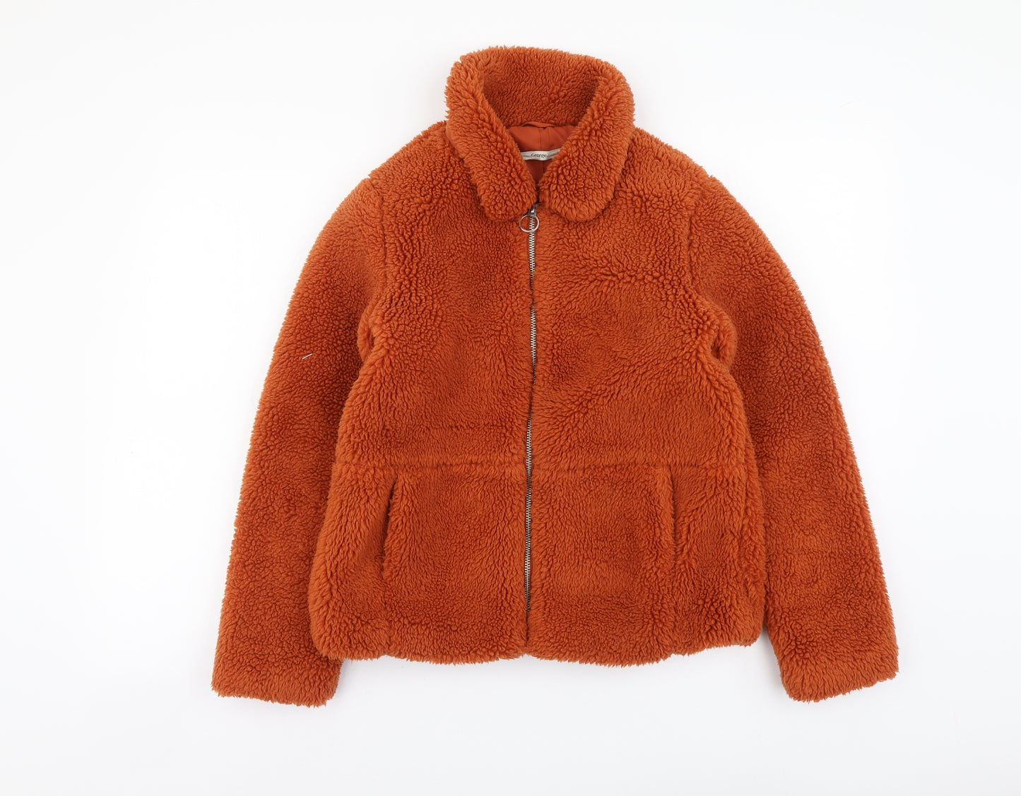George Girls Orange Jacket Size 10-11 Years Zip