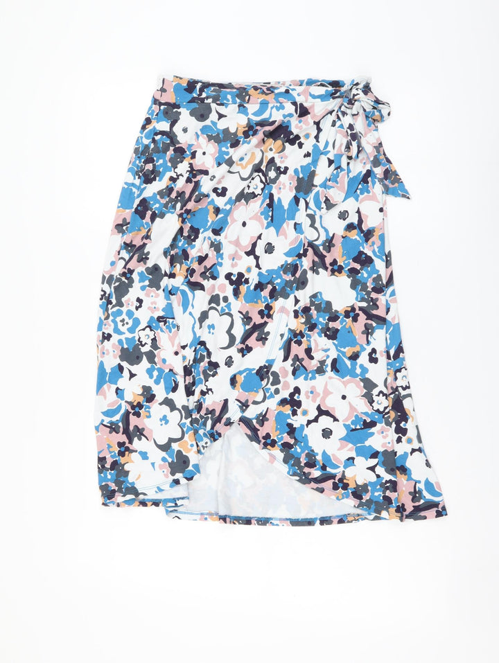 Rachel Zoe Womens Multicoloured Floral Viscose Wrap Skirt Size S