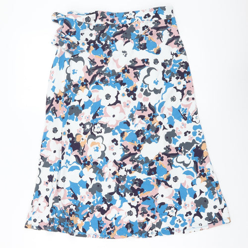 Rachel Zoe Womens Multicoloured Floral Viscose Wrap Skirt Size S