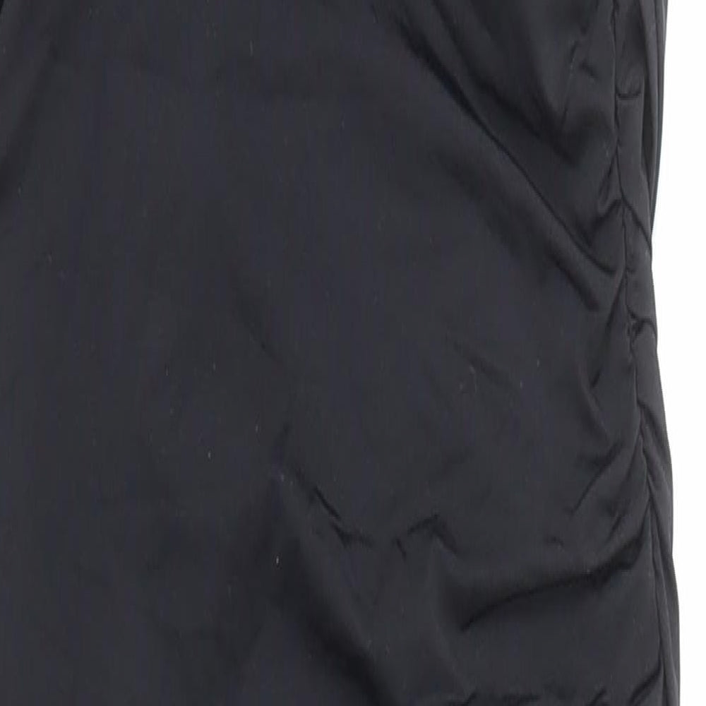 Zara Womens Black Polyamide Bodycon Size S Square Neck Pullover