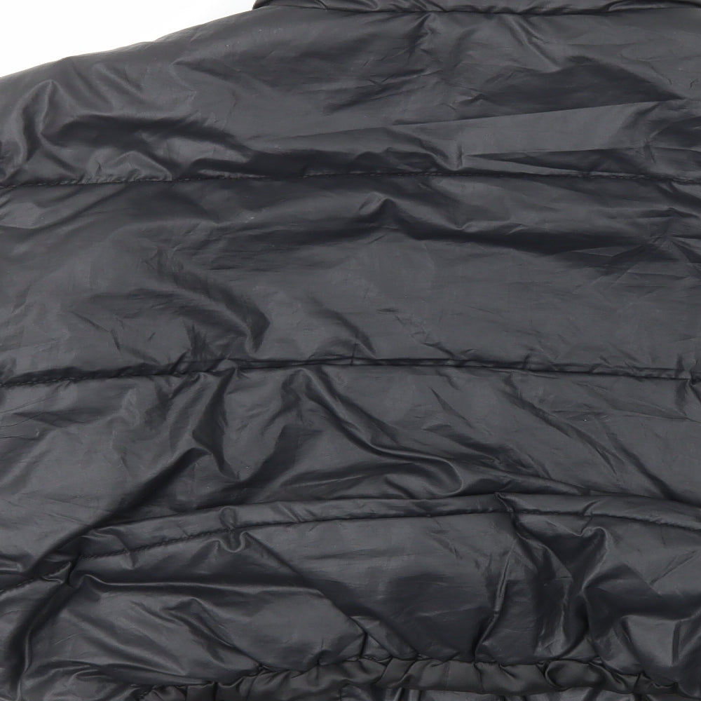 PRETTYLITTLETHING Womens Black Puffer Jacket Coat Size 6 Zip