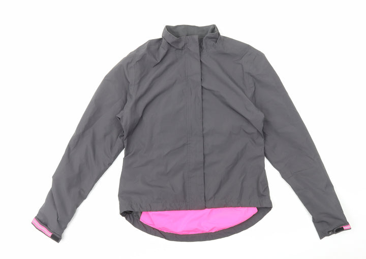 Crane Womens Grey Windbreaker Coat Size S Zip