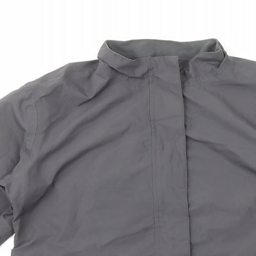 Crane Womens Grey Windbreaker Coat Size S Zip