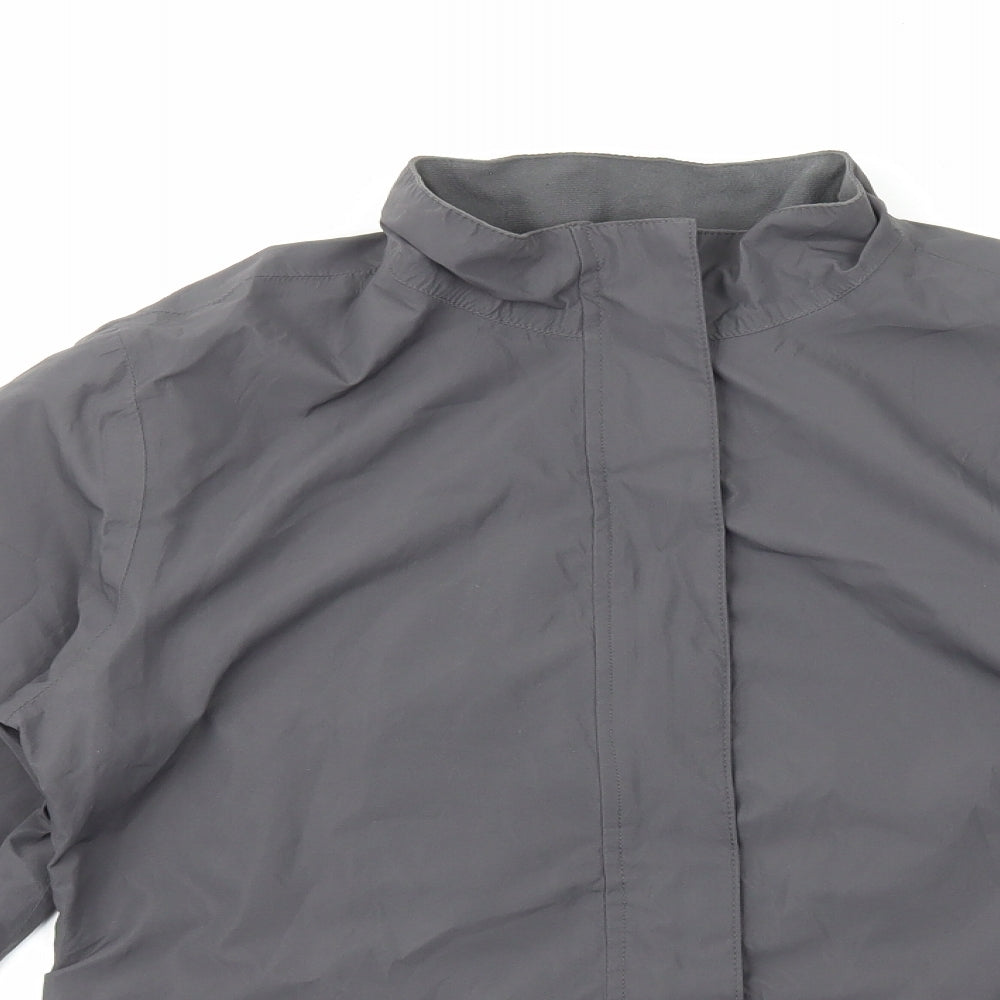 Crane Womens Grey Windbreaker Coat Size S Zip