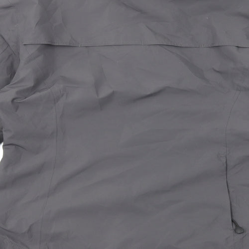 Crane Womens Grey Windbreaker Coat Size S Zip