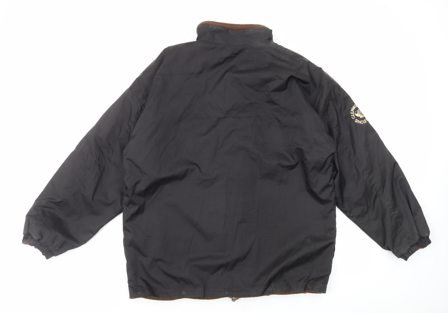 Preworn Mens Black Jacket Coat Size XL Zip