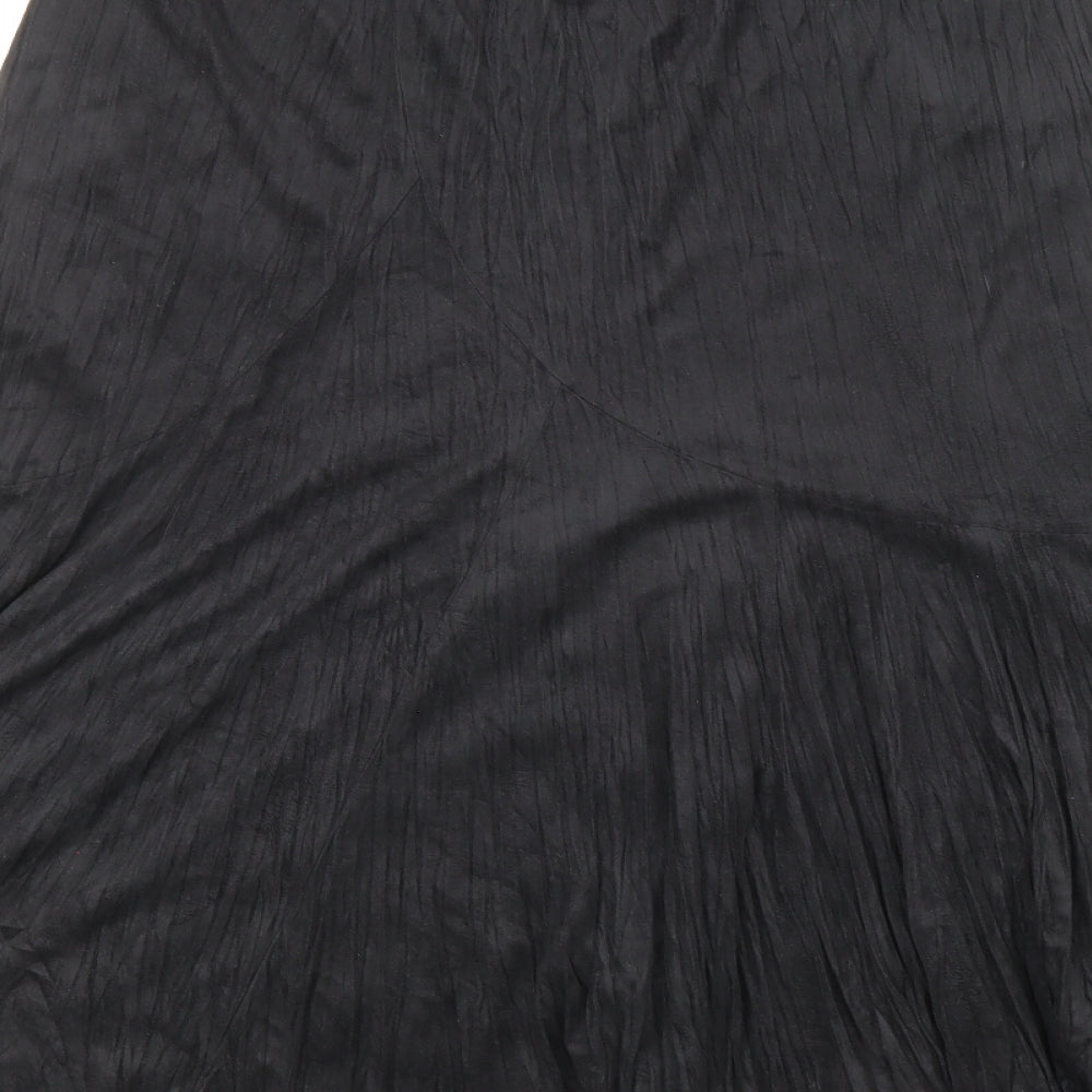 Joanna Hope Womens Black Floral Polyester Peasant Skirt Size 16 - Elasticated Waist Panelling