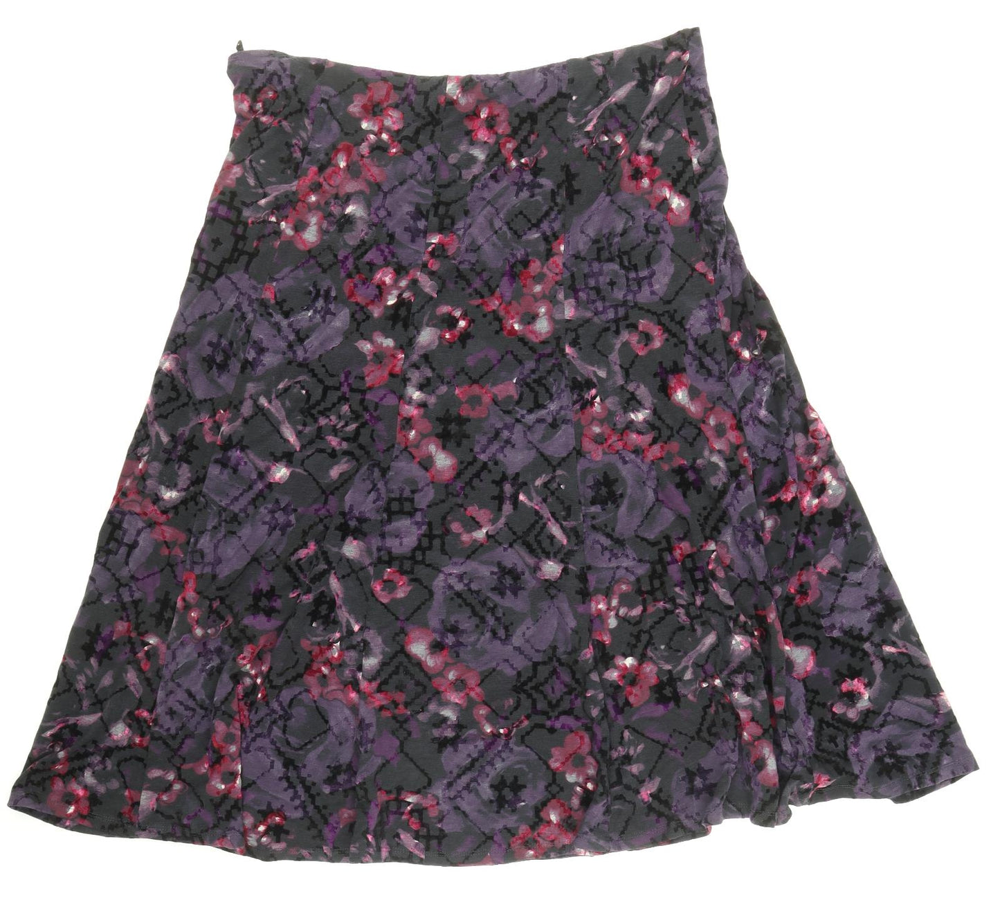Marks and Spencer Womens Multicoloured Floral Polyester Peasant Skirt Size 18 - Panelling