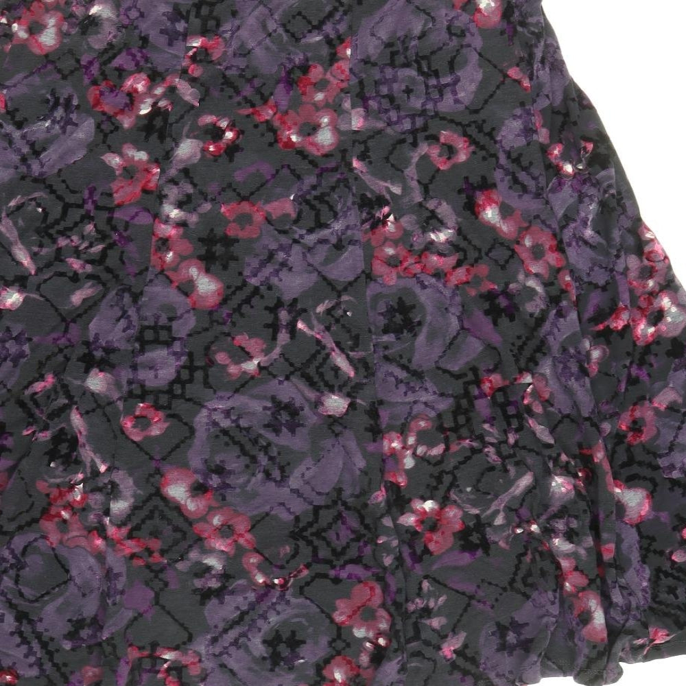 Marks and Spencer Womens Multicoloured Floral Polyester Peasant Skirt Size 18 - Panelling